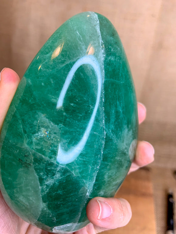 Green Fluorite Freeform Sculpture