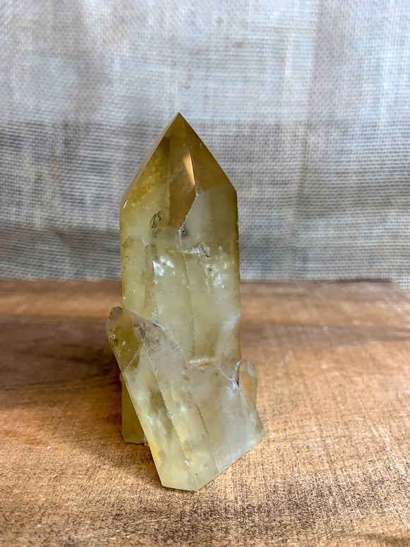 Citrine Natural Point with Polished Point