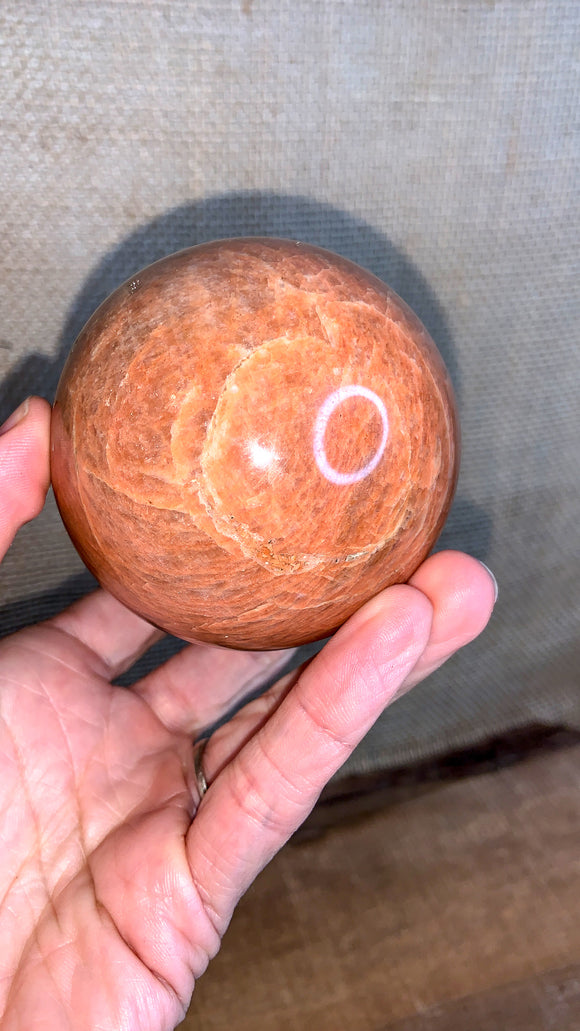 Peach Moonstone Sphere 3 inches