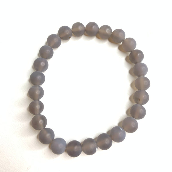 Grey Chalcedony Bracelet 8"