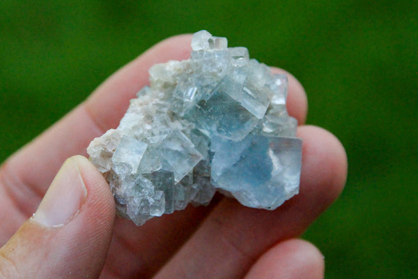 Blue Fluorite Cluster in the Shade
