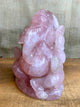 Rose Quartz Ganesha Carving, 4.5"