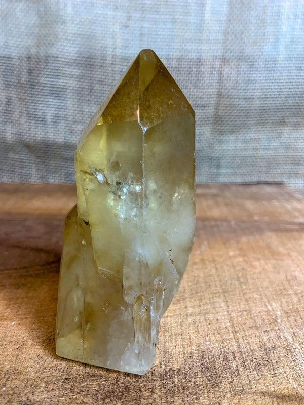 Citrine Natural Point with Polished Point