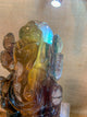 Rainbow Fluorite Ganesha Carving, 4.4"